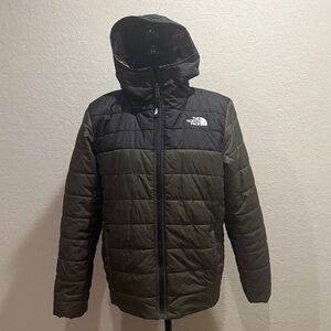 The North Face Men's Black and Olive Puffer Jacket